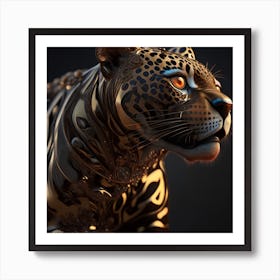 3d Rendering Of A Jaguar Art Print