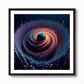 Pixelated Universe 1 Art Print