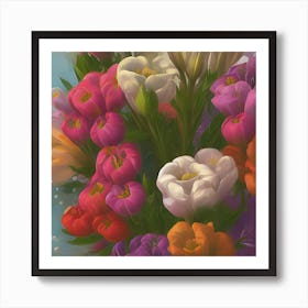 Alstroemeria Flowers 43 Art Print