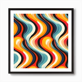 Groovy Vintage Lines Art Print