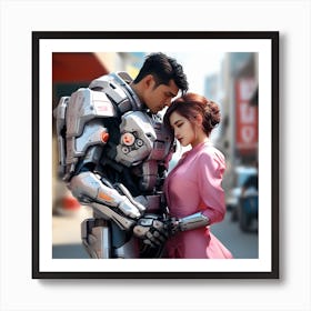 Robot Couple 12 Art Print