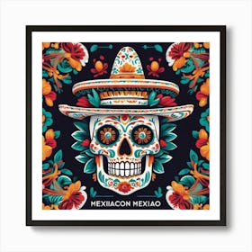 Mexican Skull 30 Art Print