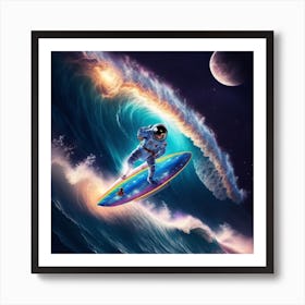 Space Surfer Art Print
