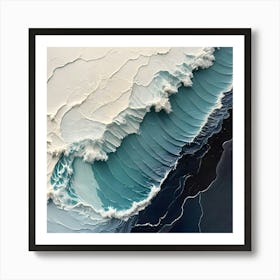 Abstract Wave Painting 4 Art Print