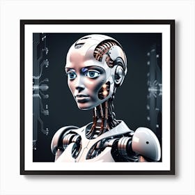 Robot Woman 3d Illustration 1 Art Print