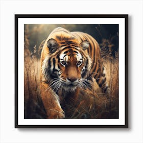 Tiger In The Grass 1 Art Print