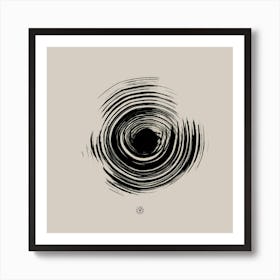 Greige 003 - Art print poster physical item grey gray beige greige abstract minimal modern contemporary black ink wall art square Art Print