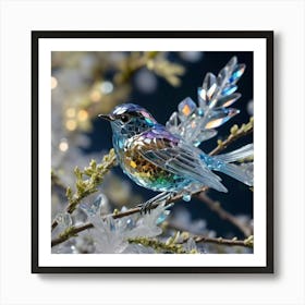 Albedobase Xl Highly Detailed Shot Of An Iridescence Crystal 1 (1) Art Print