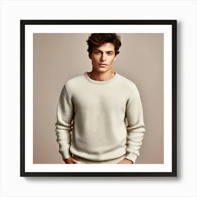 Mock Up Jumper Blank Plain Sweater Pullover Knit Cotton Wool Fleece Soft Comfy Cozy M (8) Art Print