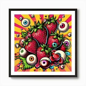 Strawberry Eyes Art Print