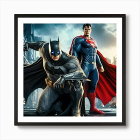 Batman And Superman 1 Art Print