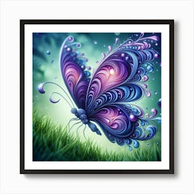 Fractal Butterfly Art Print