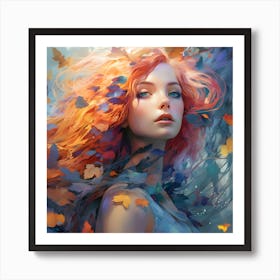 Autumn Girl Art Print