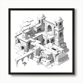 City in the Desert Art Print