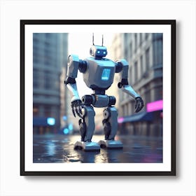 Robot In The City 77 Art Print