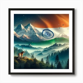 Indian Flag Art Print