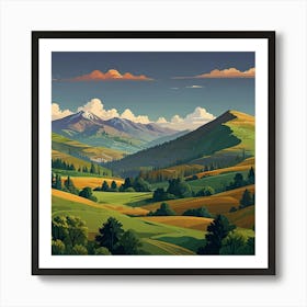 Landscape Painting 10 Art Print