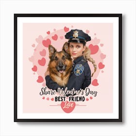 Share Valentine'S Day Best Friend Art Print