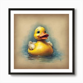 Rubber Duck Painting Art Print