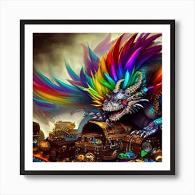 Rainbow Dragon Art Print