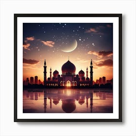 Fasting Prayer Reflection Islam Mosque Community Family Devotion Spiritual Celebration Ram (7) Art Print