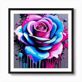 Dripping Rose Art Print