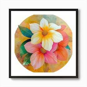 Flowers In A Circle Art Print