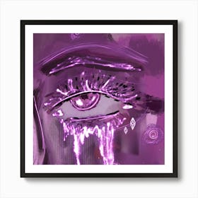 Purple tears Art Print