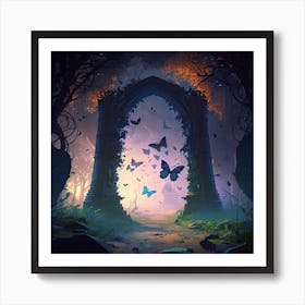 Myeera Elwynn Forest Unreal Engine Wisps Mist Sunset Temple Arc Ab866e1c 0627 4422 994f 7ef46560b21b Art Print