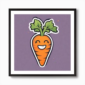 Carrot Smiling Art Print