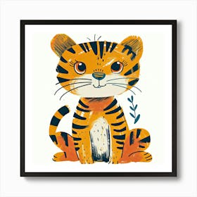 Charming Illustration Tiger 2 Art Print
