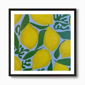 Matisse Inspired Abstract Lemons 3 Art Print