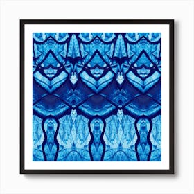 Abstract Blue Pattern Art Print