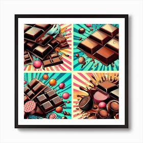 Pieces of Chocolate, Pop Art Art Print