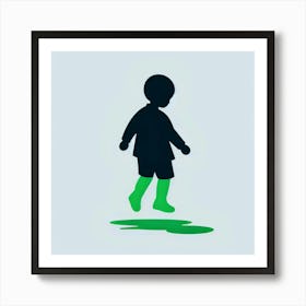 Wall art, shadow of child Art Print