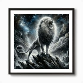 Lion Of The Night Art Print