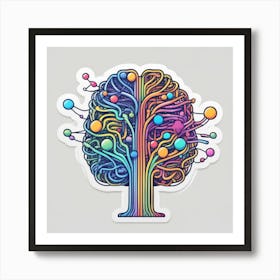 Brain - Sticker 1 Art Print