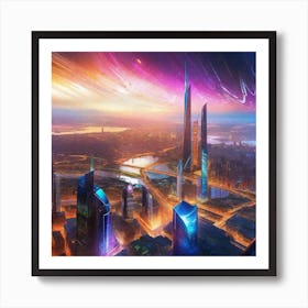 Futuristic Cityscape 117 Art Print