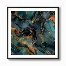 Gilded Marble (10) Art Print