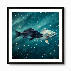 Fishes In Space 3 Art Print