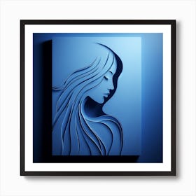 Silhouette a woman 5 Art Print