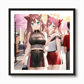 Anime Girls Art Print