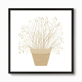 Elegant basket Art Print