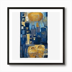 Blue And Gold Art Print