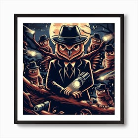 Owls maffia Art Print