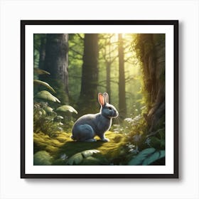 Rabbit In The Forest 122 Art Print