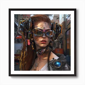 Futuristic Girl 2 Art Print