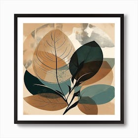 Abstract Leaves Art Print