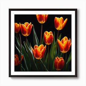 Orange Tulips Art Print