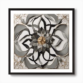 Abstract Flower Wall Art 1 Art Print